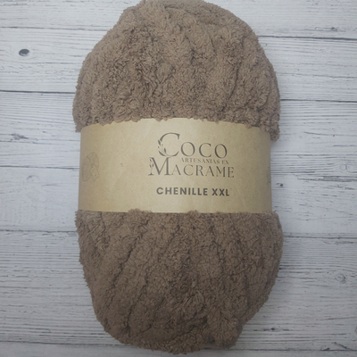 Chenille xxl 18mm 250 gr. - Chocolate - Ideal mantas