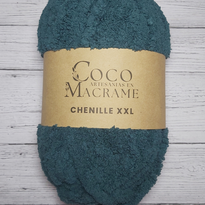 Chenille xxl 18mm 250 gr. - Petroleo - Ideal mantas
