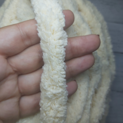 Chenille xxl 18mm 250 gr. - Crudo - Ideal mantas