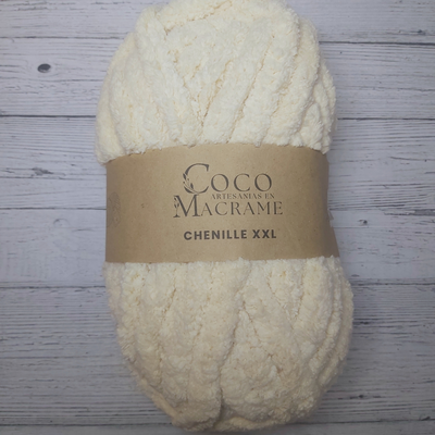 Chenille xxl 18mm 250 gr. - Crudo - Ideal mantas