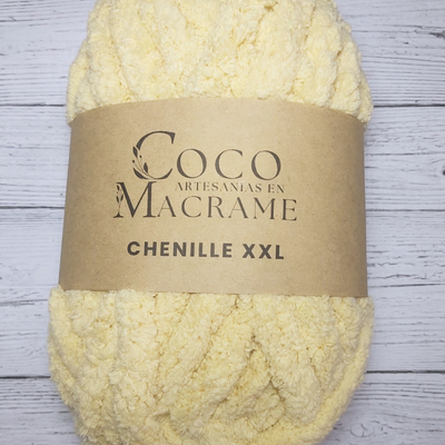Chenille xxl 18mm 250 gr. - Vainilla - Ideal mantas