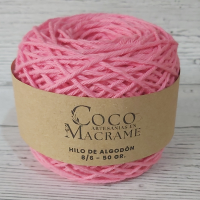 Hilo de algodón 8/6 ovillo 50gr. - Rosa Dior