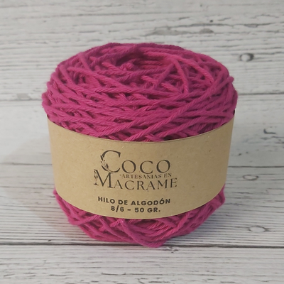 Hilo de algodón 8/6 ovillo 50gr. - Magenta 