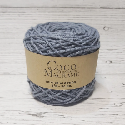 Hilo de algodón 8/6 ovillo 50gr. - Gris Medio 