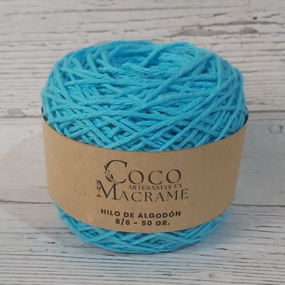 Hilo de algodón 8/6 ovillo 50gr. - Turquesa