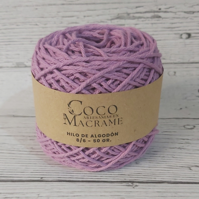 Hilo de algodón 8/6 ovillo 50gr. - Lila
