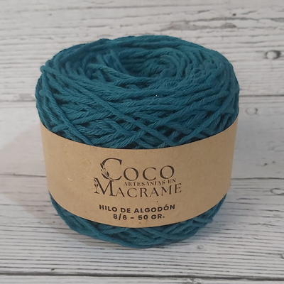 Hilo de algodón 8/6 ovillo 50gr. - Petróleo 