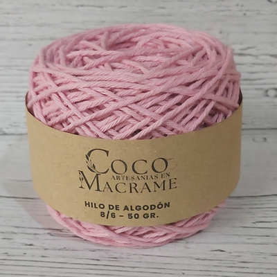 Hilo de algodón 8/6 ovillo 50gr. - Rosa viejo