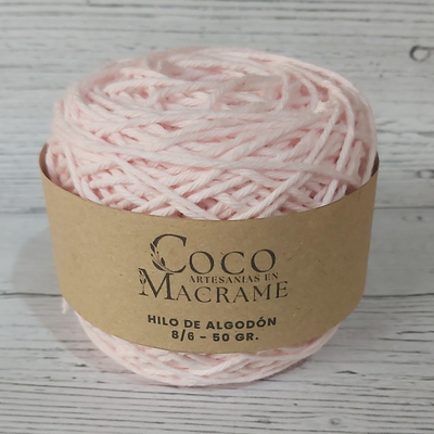 Hilo de algodón 8/6 ovillo 50gr. - Rosa bebe