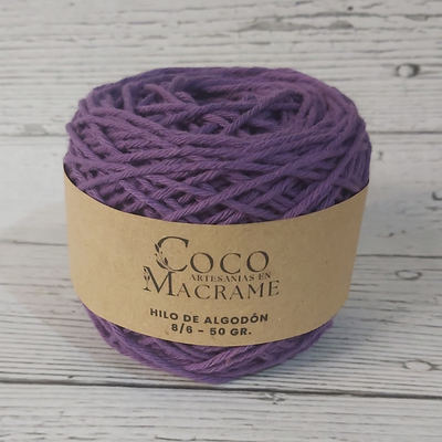 Hilo de algodón 8/6 ovillo 50gr. - Violeta