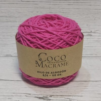 Hilo de algodón 8/6 ovillo 50gr. - Fucsia