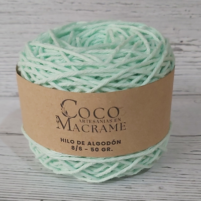 Hilo de algodón 8/6 ovillo 50gr. - Verde Agua