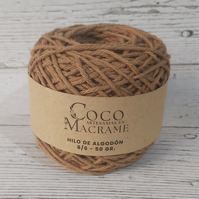Hilo de algodón 8/6 ovillo 50gr. - Habano