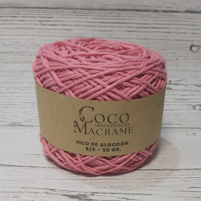 Hilo de algodón 8/6 ovillo 50gr. - Coralino