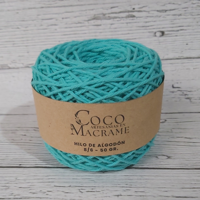 Hilo de algodón 8/6 ovillo 50gr. - Verde esmeralda