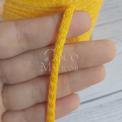 Cordón Tejido polipropileno Amarillo - 4mm