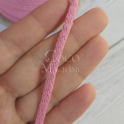 Cordón Tejido polipropileno Rosa pálido - 4mm