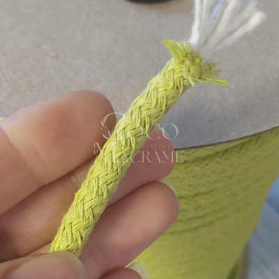 Cordon de algodón relleno Verde Lima 7mm - 100 mts