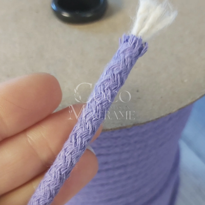 Cordon de algodón relleno Lavanda 7mm - 100 mts
