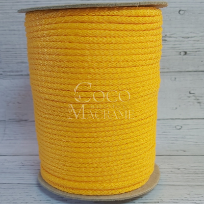 Cordón Tejido polipropileno Amarillo - 4mm