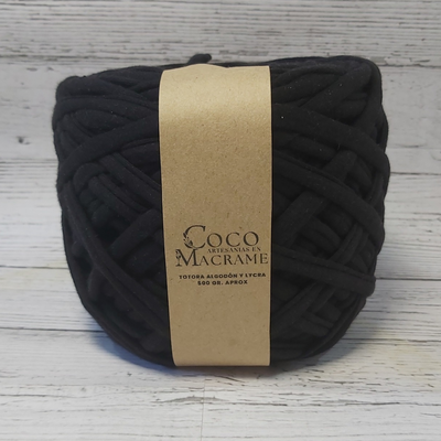 Totora algodón y lycra - Negro
