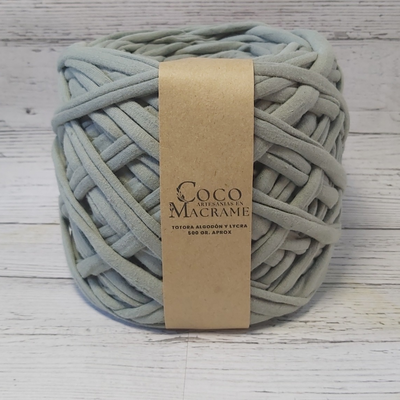 Totora algodón y lycra - Verde malva