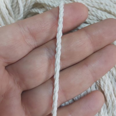 Hilo De Algodón Retorcido s/grueso Natural - 160g (120 mts)