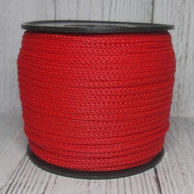 Cordón Cola de Rata 3mm Rojo para Crochet y Bijou (100 mts)