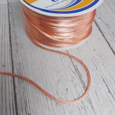 Cordón De Seda Raso 2,5mm X 30 Mts Salmón Para Bijou Y Accesorios