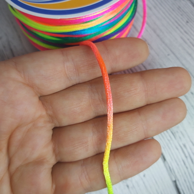Cordón De Seda Raso 2,5mm X 30 Mts Multicolor Para Bijou Y Accesorios