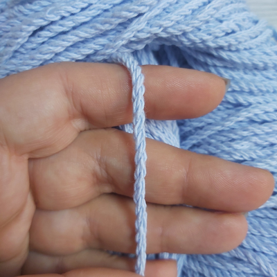 Hilo De Algodón Retorcido s/grueso Celeste - 160g (120 mts)