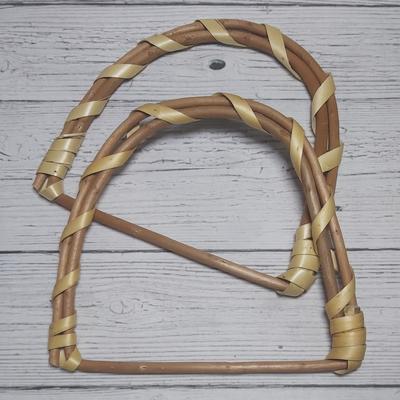 Manijas de Mimbre para Bolsos y Carteras 19x17cm (El Par)