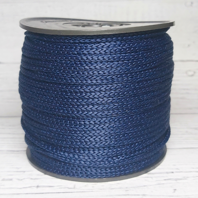 Cordón Cola de Rata 3mm Azul Marino para Crochet y Bijou (100 mts)