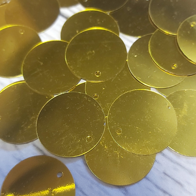 Lentejuelón Dorado 20mm X 40 Gr