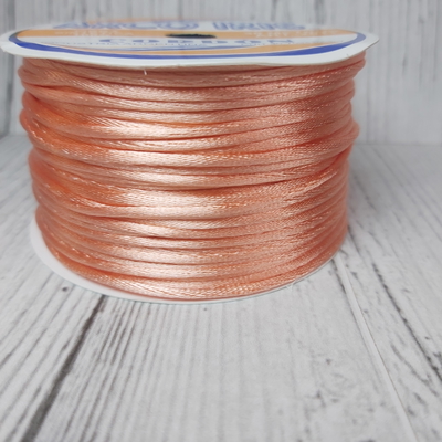 Cordón De Seda Raso 2,5mm X 30 Mts Salmón Para Bijou Y Accesorios