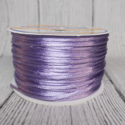 Cordón De Seda Raso 2,5mm X 30 Mts Lila Para Bijou Y Accesorios