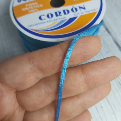 Cordón De Seda Raso 2,5mm X 30 Mts Turquesa Para Bijou Y Accesorios