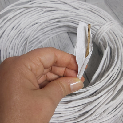 Hilo de Papel Kraft Blanco madeja 3mm (100 mts)
