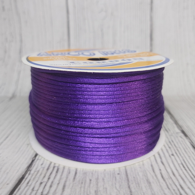 Cordón De Seda Raso 2,5mm X 30 Mts Violeta Para Bijou Y Accesorios