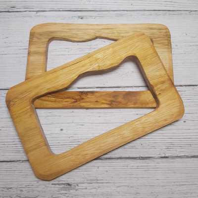 Manija de madera rectangular 18x11cm