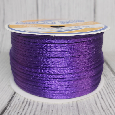 Cordón De Seda Raso 2,5mm X 30 Mts Violeta Para Bijou Y Accesorios
