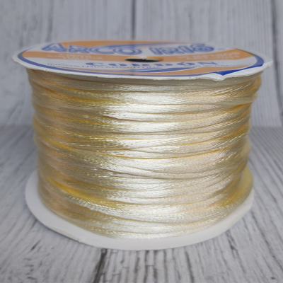 Cordón De Seda Raso 2,5mm X 30 Mts Natural Para Bijou Y Accesorios