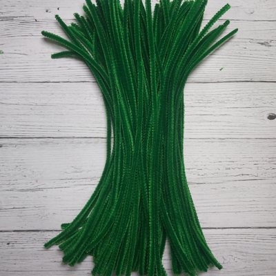 Limpiapipas Verde Oscuro De 30 Cm Para Manualidades Flores Deco Navideña