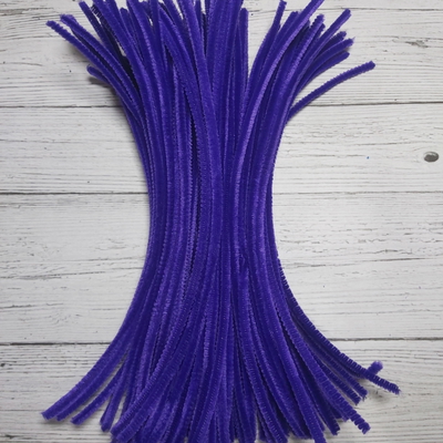 Limpiapipas Violeta Oscuro De 30 Cm Para Manualidades Flores Deco Navideña