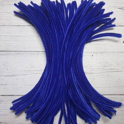Limpiapipas Azul Marino De 30 Cm Para Manualidades Flores Deco Navideña