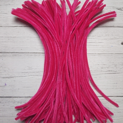 Limpiapipas Fucsia De 30 Cm Para Manualidades Flores Deco Navideña