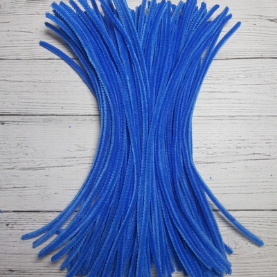 Limpiapipas Azul Francia De 30 Cm Para Manualidades Flores Deco Navideña