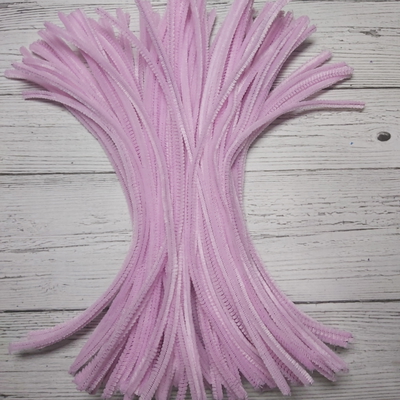 Limpiapipas Rosa De 30 Cm Para Manualidades Flores Deco Navideña