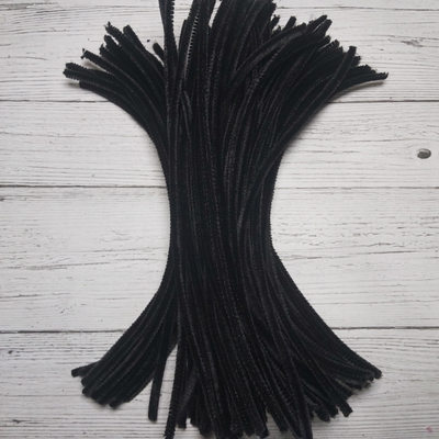 Limpiapipas Negro De 30 Cm Para Manualidades Flores Deco Navideña