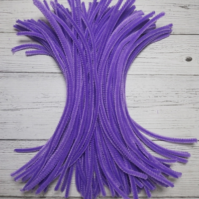 Limpiapipas Violeta Claro De 30 Cm Para Manualidades Flores Deco Navideña